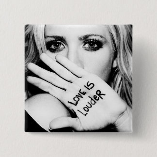 Fotoknop #loveislgeluider Brittany Snow Vierkante Button 5,1 Cm