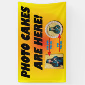 Fotokoekjes zijn hier! spandoek (Verticaal)