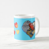 Fotokoffie Mok blauw (Voorkant rechts)