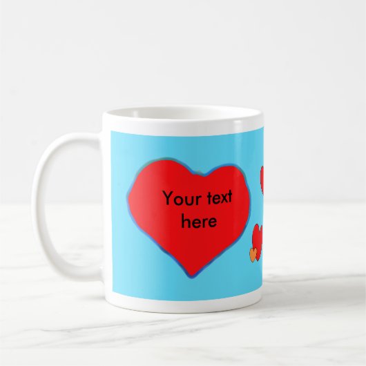 Fotokoffie Mok blauw (Links)