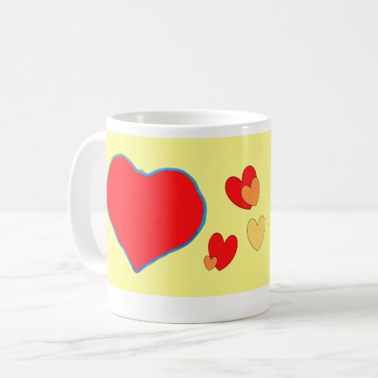 Fotokoffie Mok Geel (Voorkant links)