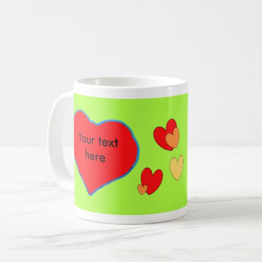 Fotokoffie Mok Green (Voorkant links)