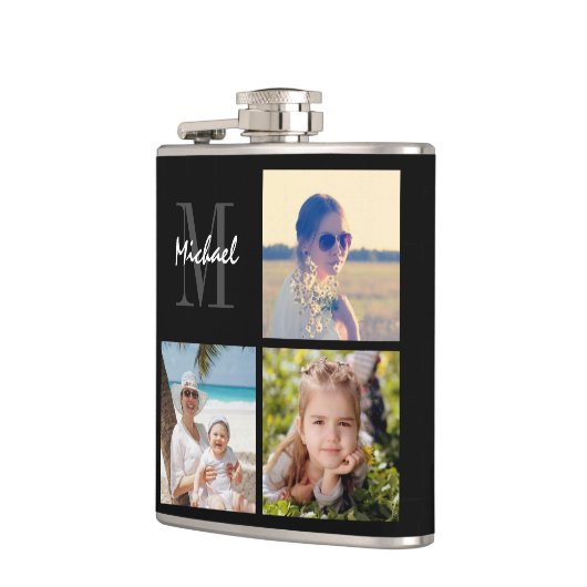 Fotokolf voor monogrammen uploaden heupfles (Links)