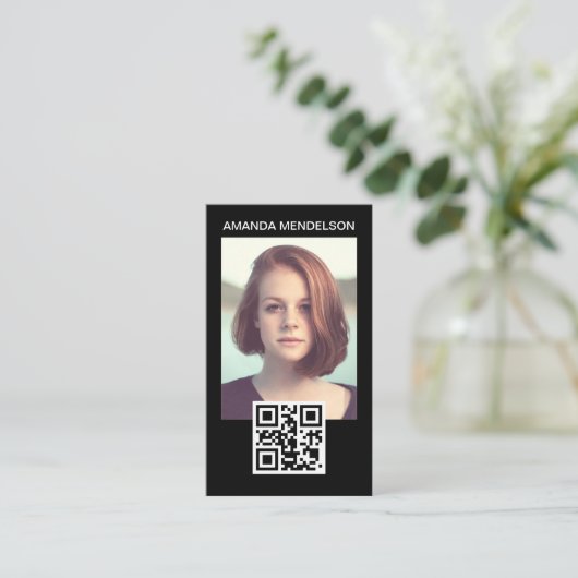 Fotokop qr code visitekaartje (Staand voorkant)