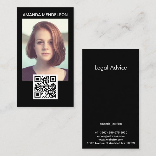 Fotokop qr code visitekaartje (Voorkant / Achterkant)