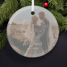 Fotokoppel newlyweds naam monogram elegant