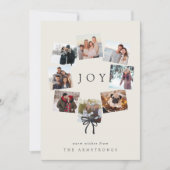 Fotokrans | Moderne minimale collage Feestdagenkaart (Voorkant)