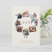 Fotokrans | Moderne minimale collage Feestdagenkaart (Staand voorkant)