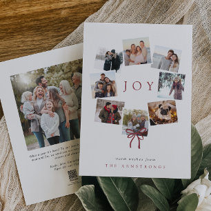 Fotokrans   Moderne minimale collage vakantie Kaar Feestdagenkaart