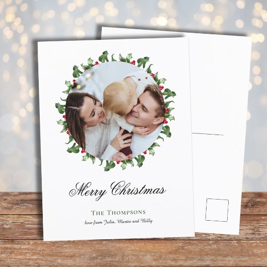 Fotokrans rond de Kaart van de kerstvakantie