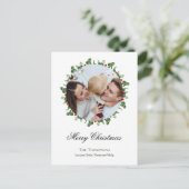 Fotokrans rond de Kaart van de kerstvakantie (Staand voorkant)