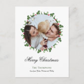 Fotokrans rond de Kaart van de kerstvakantie (Voorkant)