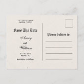  fotokrant bruiloft opslaan van de datum briefkaart (Achterkant)