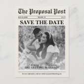  fotokrant bruiloft opslaan van de datum briefkaart (Voorkant)