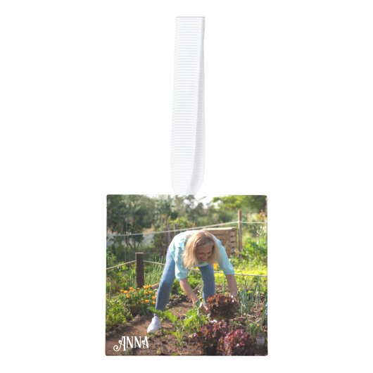 Fotokubus 4 Foto's Cube Ornament (Voorkant)