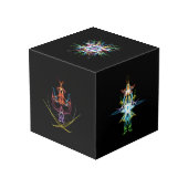 Fotokubus met kleurrijke abstracte ontwerpen (Achter hoekig)