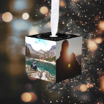 Fotokubus Ornament<br><div class="desc">Personaliseer met uw foto en tekst op bovenkant</div>