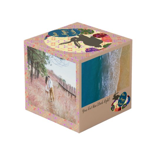 Fotokubus voor paasbunny Roos (Achter hoekig)