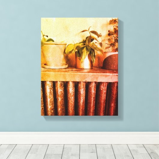 Fotokunst met gerasterd Canvas Afdruk (Insitu (Houten vloer))