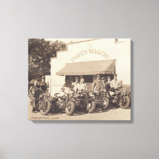Fotokunst uit 1940 van Biker's Chuck Wagon Canvas Afdruk