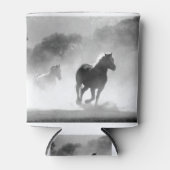 Fotokunstwerk voor zwarte en witte draaipaarden blikjeskoeler (Voorkant)