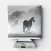 Fotokunstwerk voor zwarte en witte draaipaarden blikjeskoeler (Achterkant)