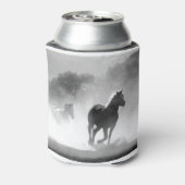 Fotokunstwerk voor zwarte en witte draaipaarden blikjeskoeler (Blikje Achterkant)