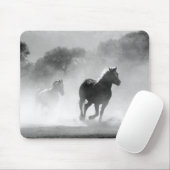 Fotokunstwerk voor zwarte en witte draaipaarden muismat (Met muis)