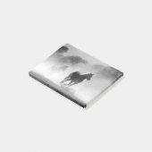 Fotokunstwerk voor zwarte en witte draaipaarden post-it® notes (Schuin)