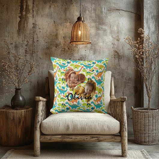 Fotokussen met Heart Lijsten en Kawaii Dinosaur Kussen