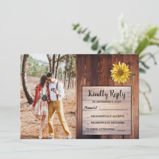 Fotoland RSVP Wedding Kaart (Staand voorkant)