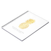 Fotolaptop - Gold Pineappel Notitieboek (Linkerzijde)