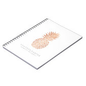 Fotolaptop - Roos Gold Pineappel Notitieboek (Linkerzijde)