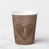 Fotoleer ter gelegenheid van de derde verjaardag v papieren bekers (Achterkant)