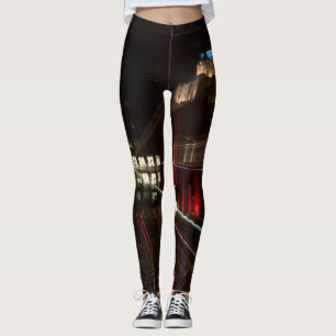 Fotoleggings abstract, hoog gebouw leggings