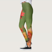 Fotoleggings een rode bloem leggings (Links)