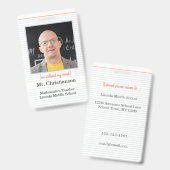 Fotoleraar ID-badge school, ik zonder masker Badge (Front & Back)