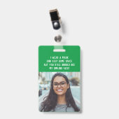 Fotolerverpleger, groene naam badge (Voorkant met clip)