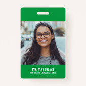 Fotolerverpleger, groene naam badge (Achterkant)