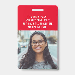 Fotolerverpleger rode naam badge