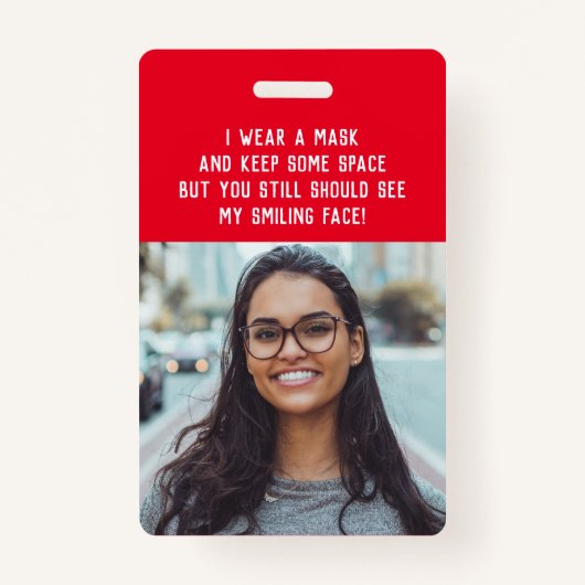 Fotolerverpleger rode naam badge (Voorkant)