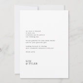 Fotoliefde en bedankt moderne typografie bruiloft (Achterkant)