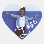 Fotoliefdeskalligrafie Hart Sticker (Voorkant)