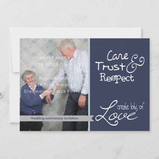 Fotoliefdesvertrouwen bij bruiloft kaart (Voorkant)