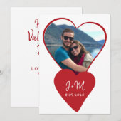 Fotoliefhebber initialen hart Valentijnsdag Feestdagenkaart (Voorkant / Achterkant)
