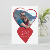 Fotoliefhebber initialen hart Valentijnsdag Feestdagenkaart (Staand voorkant)