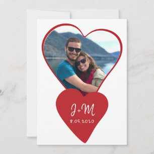 Fotoliefhebber initialen hart Valentijnsdag Feestdagenkaart