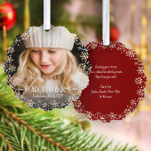 Fotoliefhebber Joy Gold Snowflake Chic Kerstmis Ornament Kaart