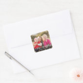 Fotoliefhebber Joy Gold Snowflake Elegant Custom Vierkante Sticker (Envelop)
