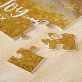 Fotoliefhebzucht Typografie Gold Stars Glitter Legpuzzel (Zijkant)